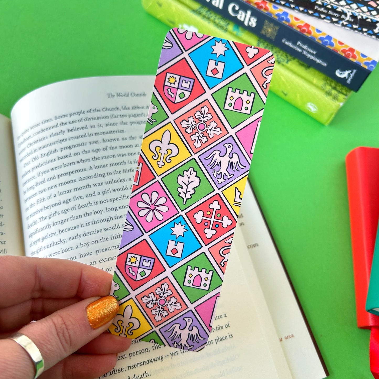 Medieval Tiles Pattern Bookmark