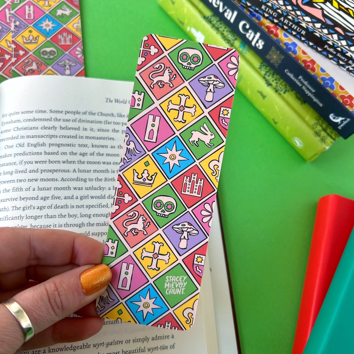 Medieval Tiles Pattern Bookmark