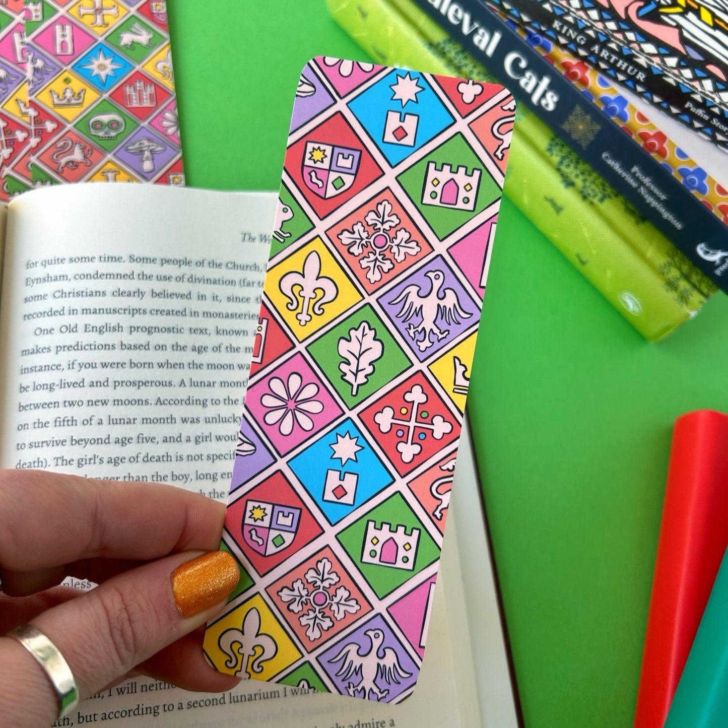 Medieval Tiles Pattern Bookmark