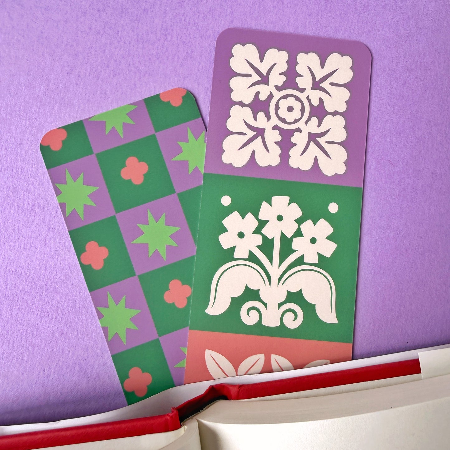 Medieval Tile Bookmark: Plants