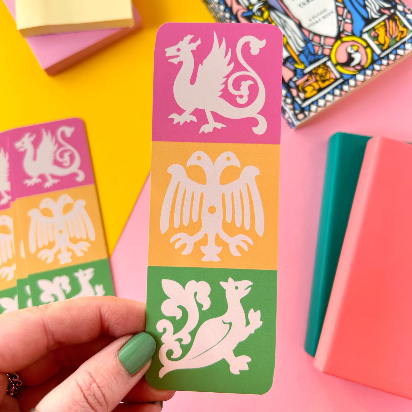Medieval Tiles Bookmark (Winged Creatures)