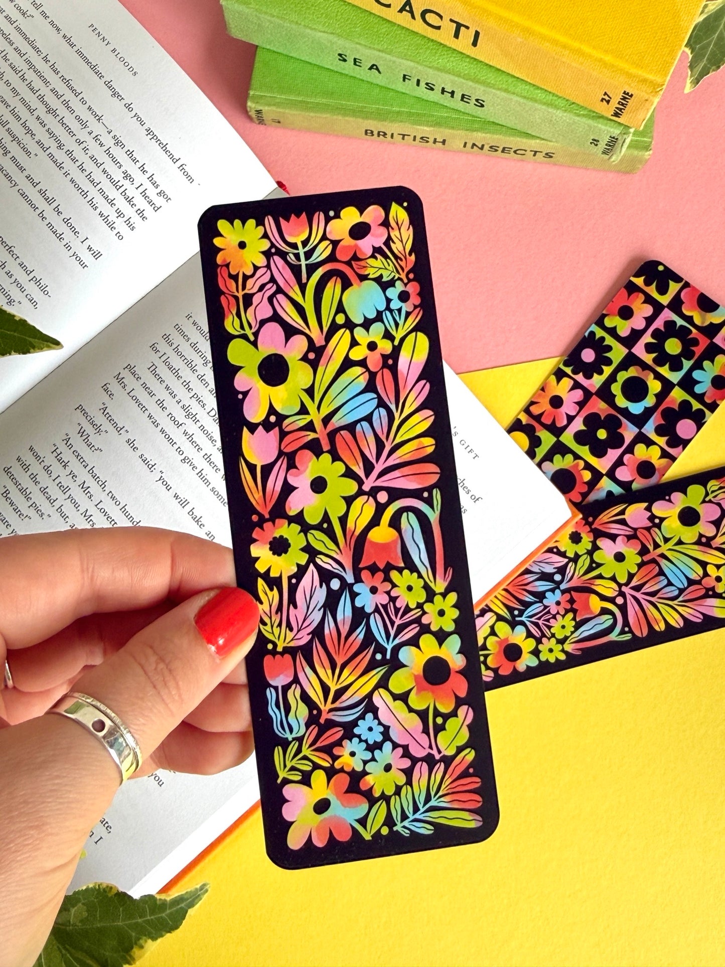 Rainbow Flowers Bookmark