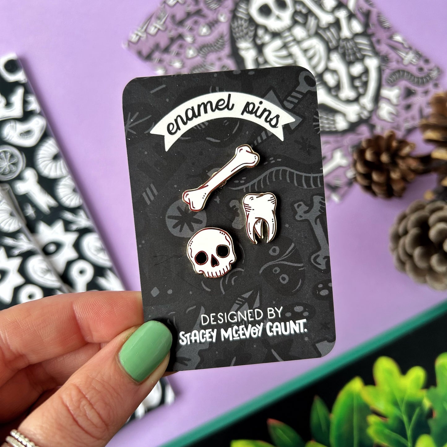 Bones Enamel Pin Set