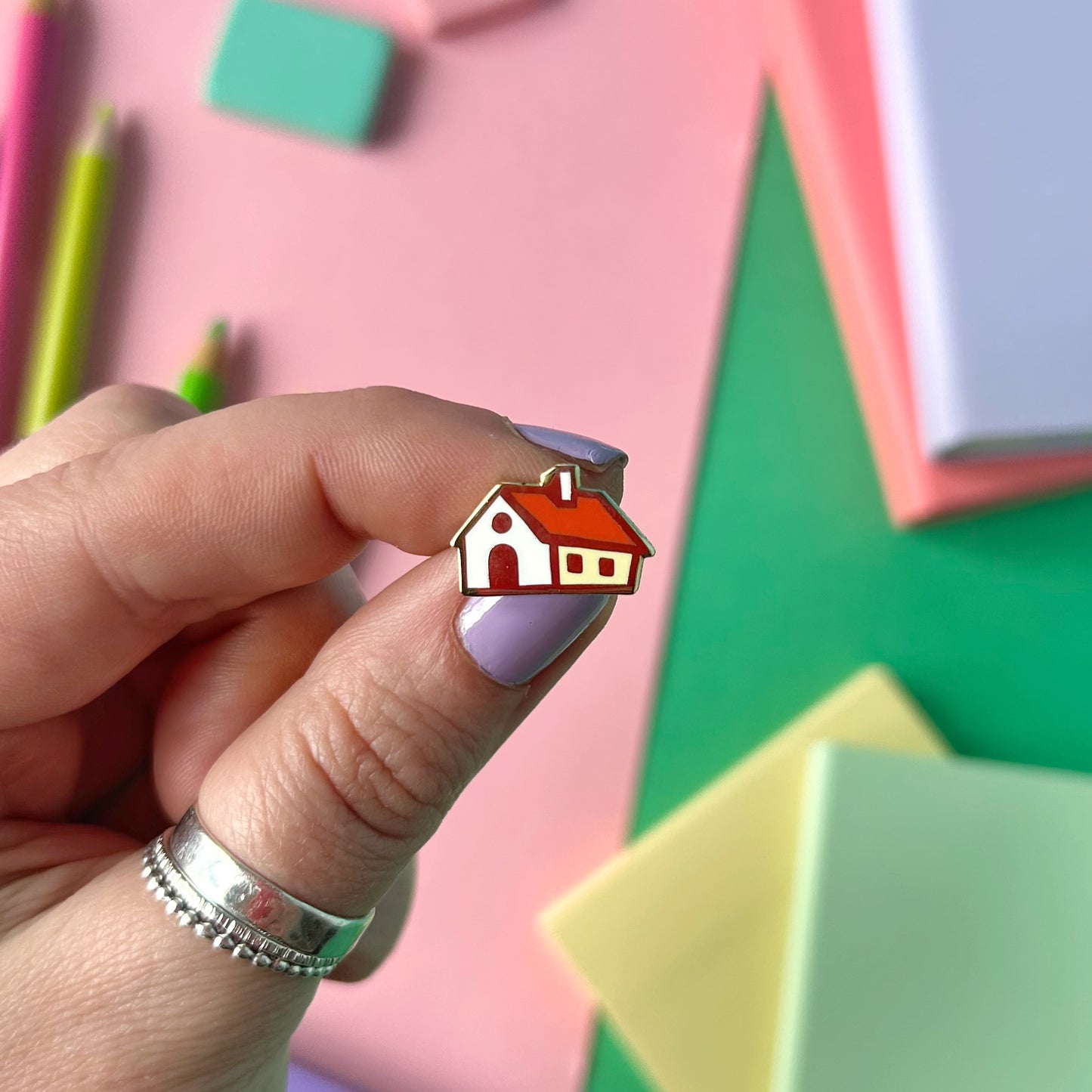 Tiny House Enamel Pin
