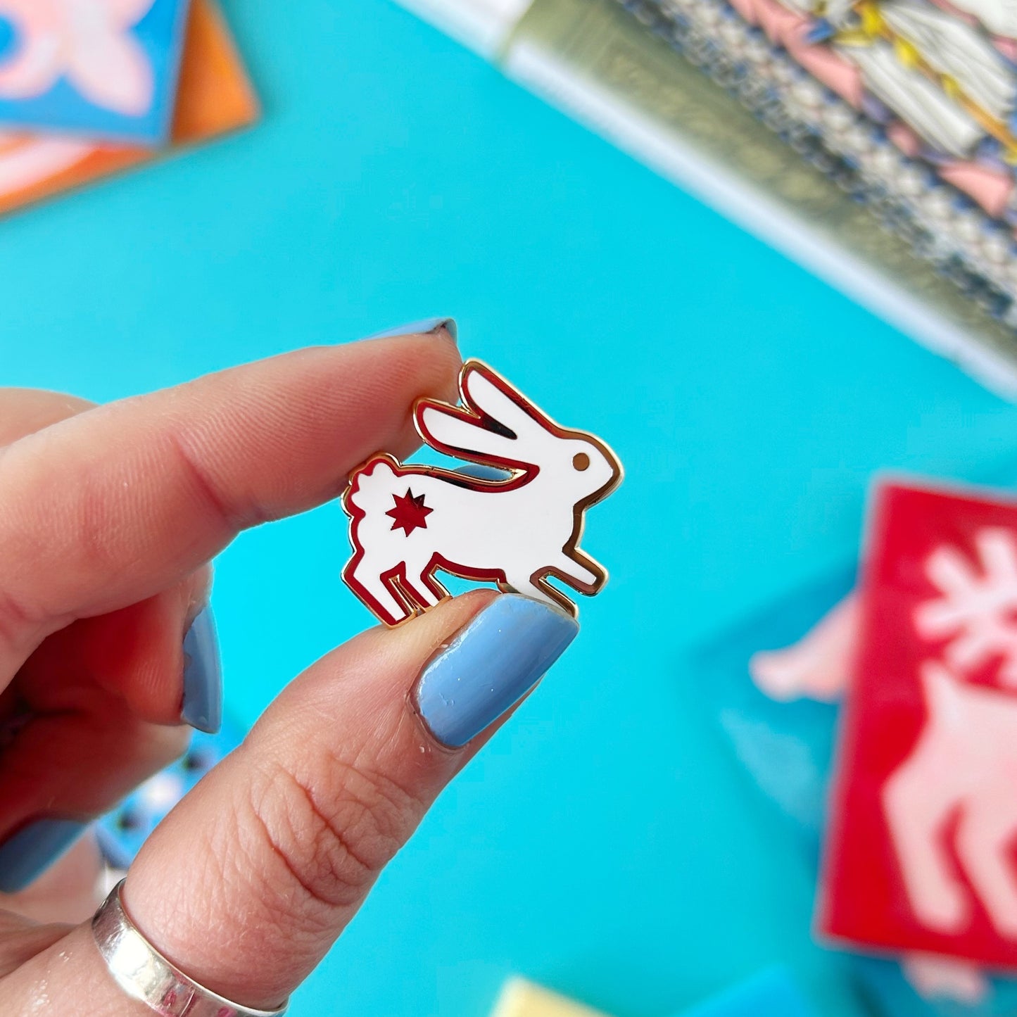 Medieval Bunny Enamel Pin