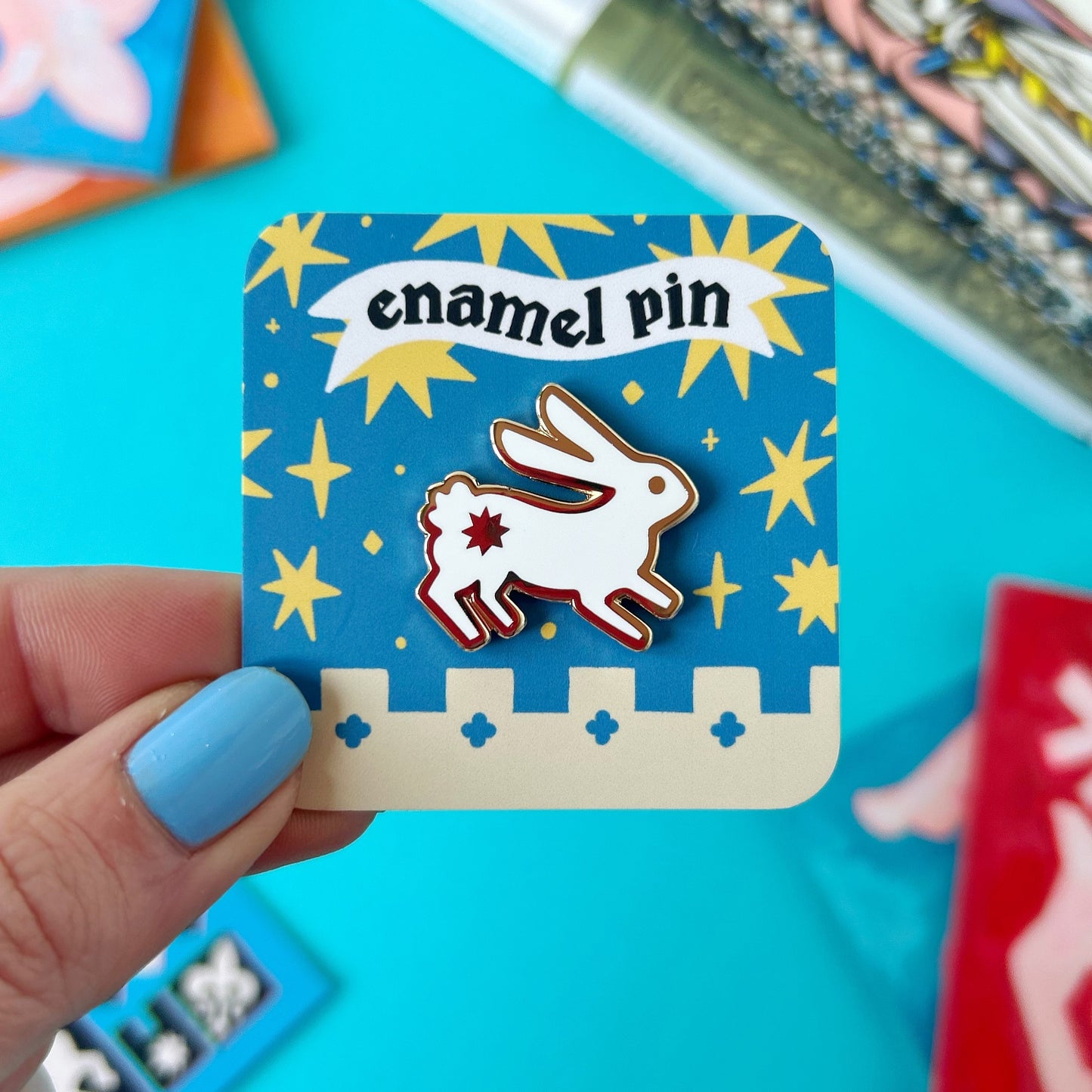 Medieval Bunny Enamel Pin