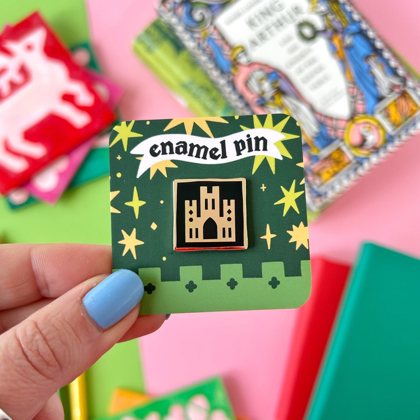 Medieval Abbey Tile Enamel Pin