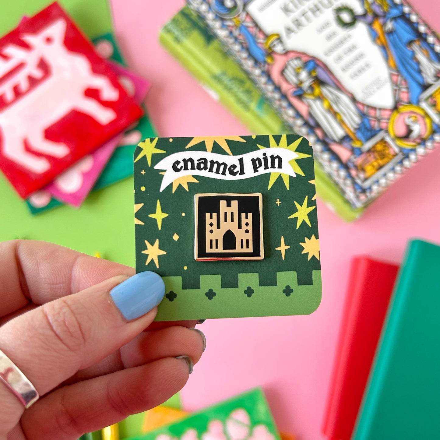 Medieval Abbey Tile Enamel Pin