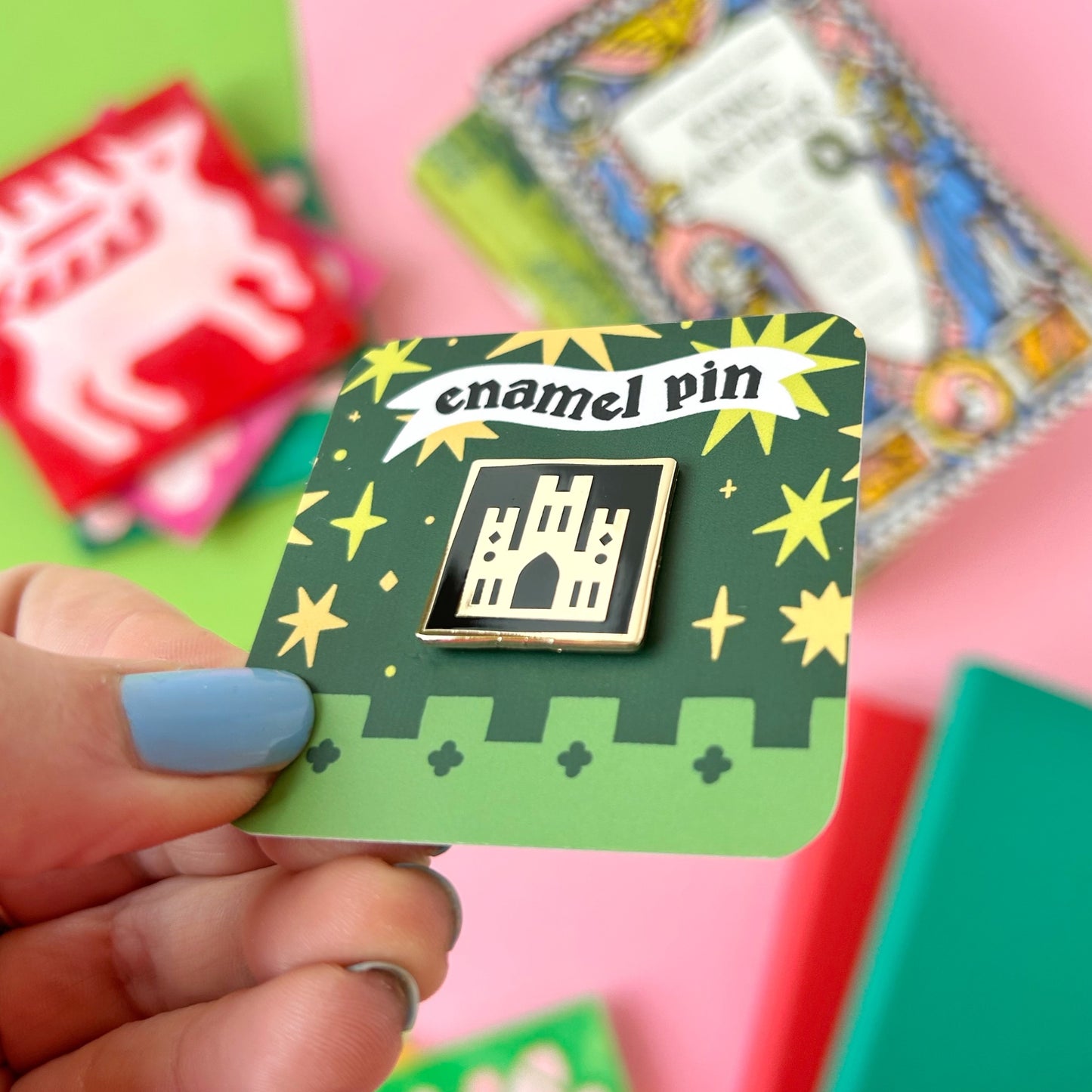 Medieval Abbey Tile Enamel Pin