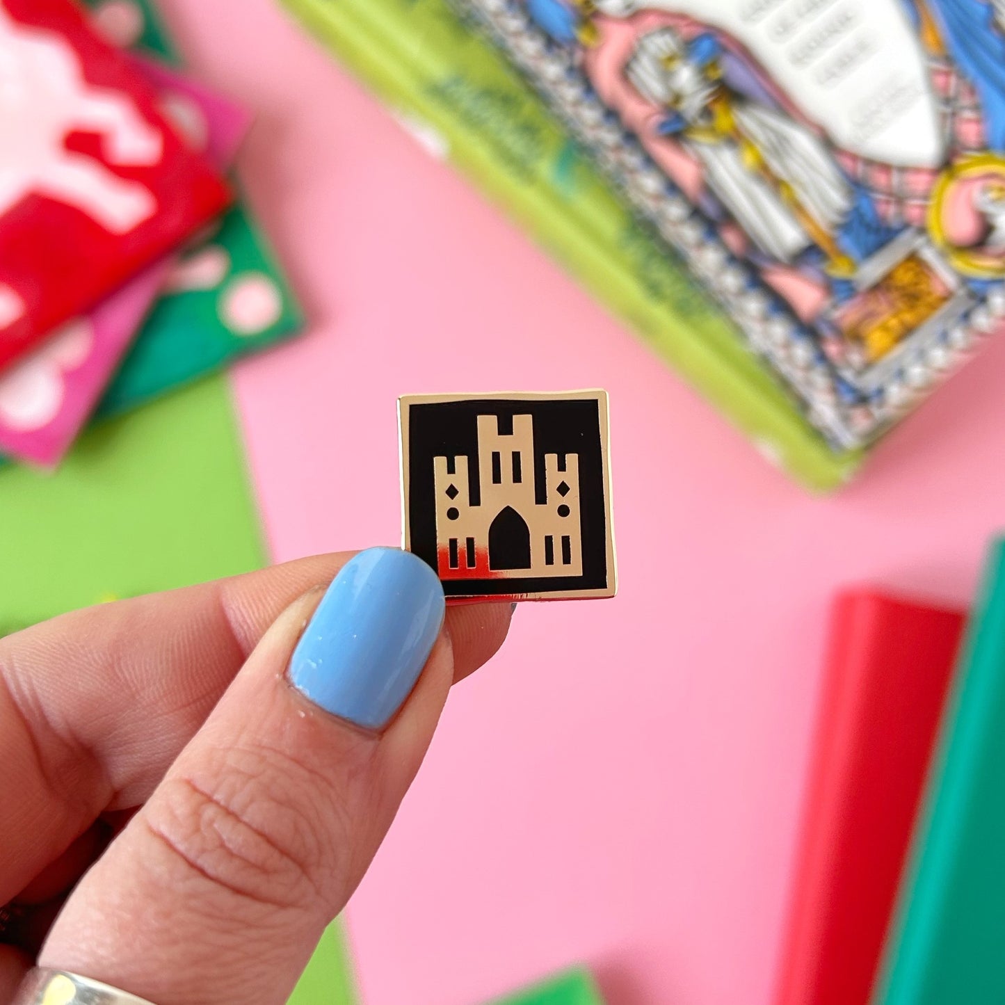 Medieval Abbey Tile Enamel Pin