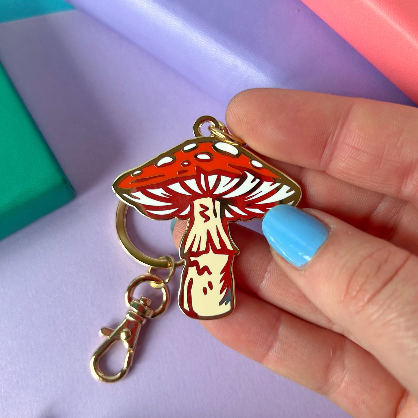 Red Mushroom Keyring