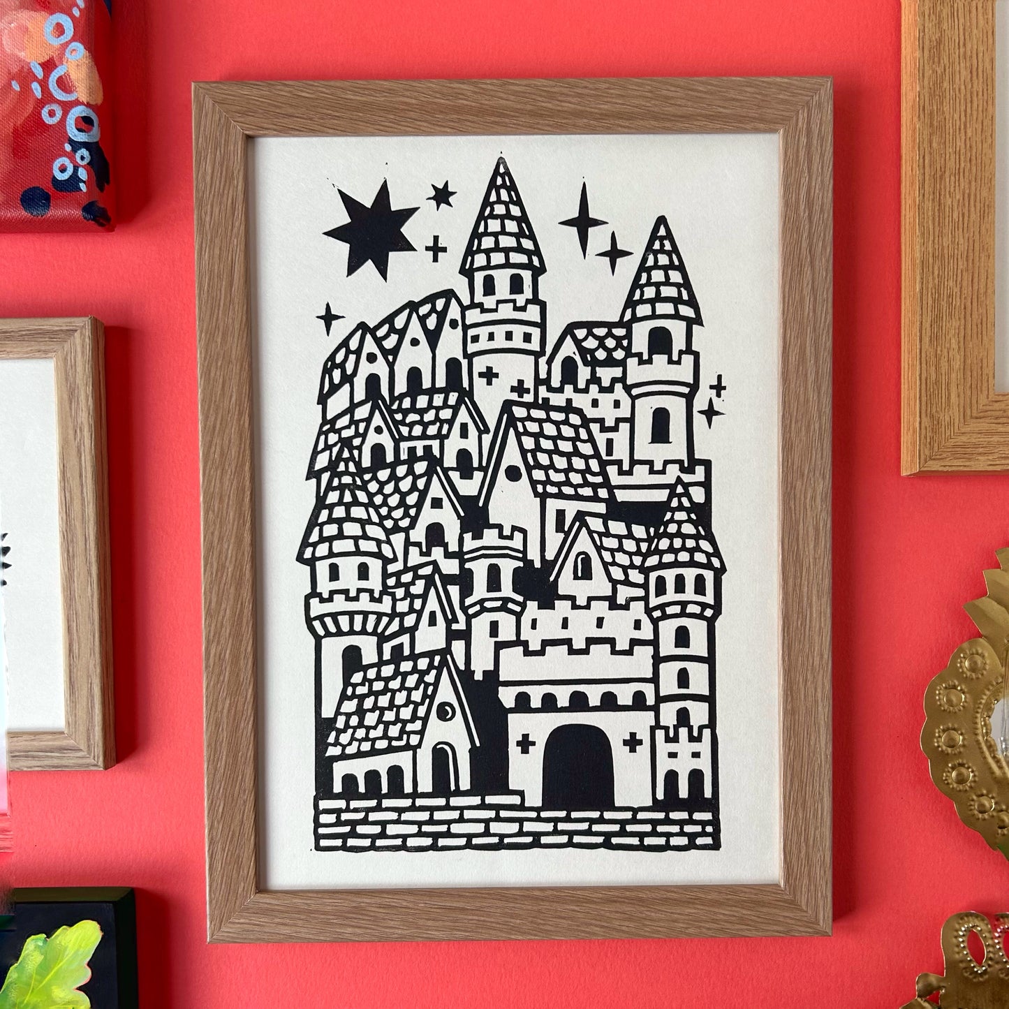 Medieval Castle Lino Print