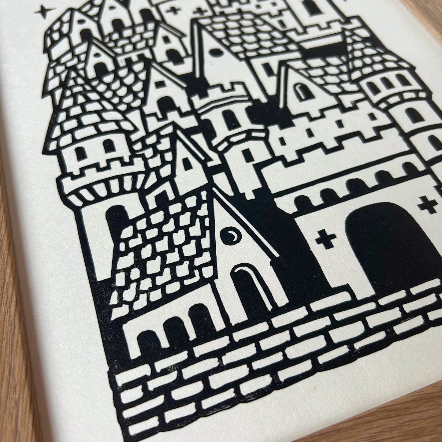 Medieval Castle Lino Print