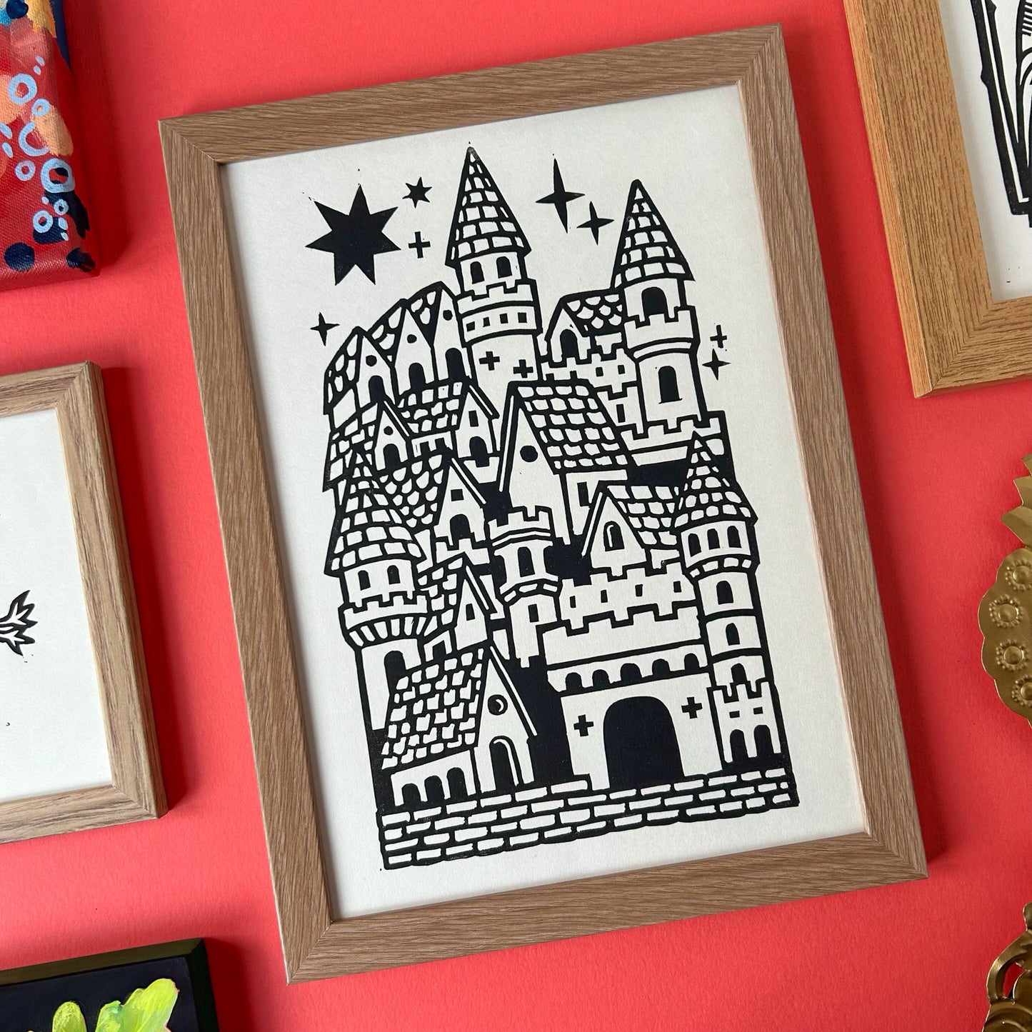 Medieval Castle Lino Print