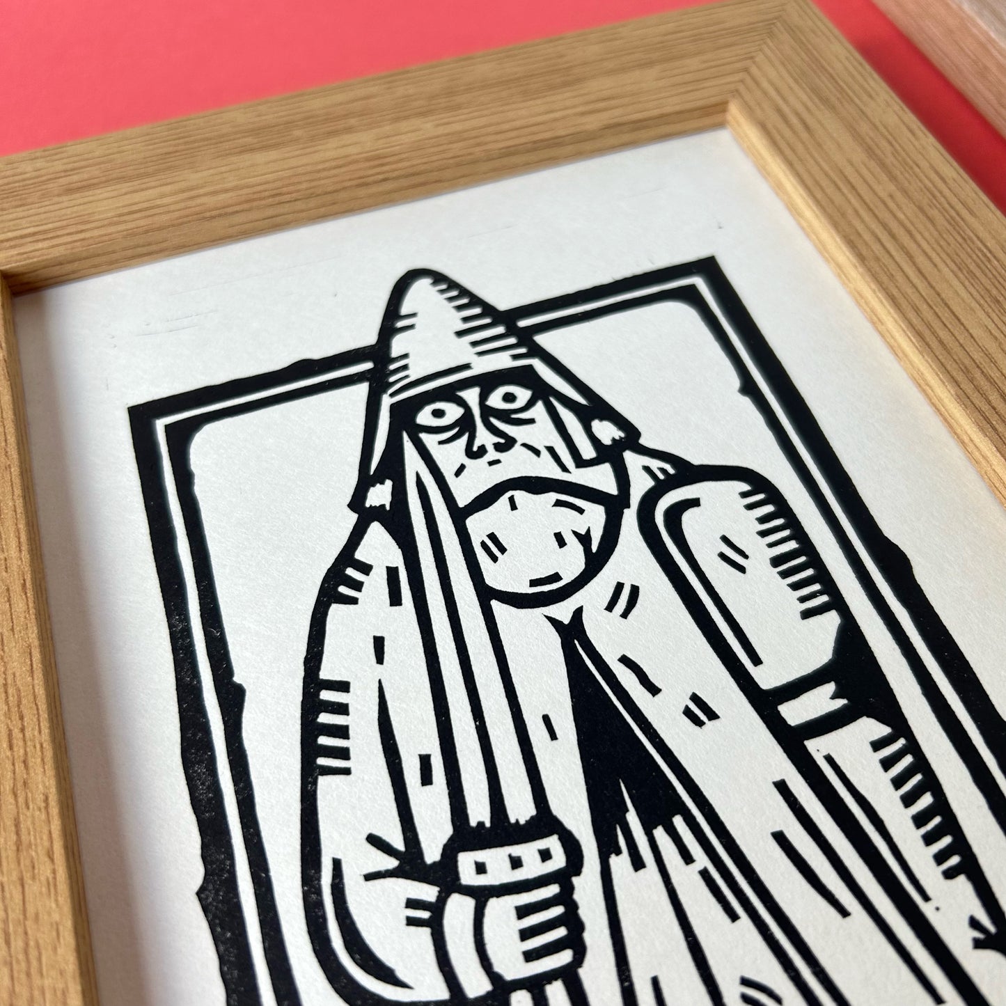 Lewis Chessmen Rook Lino Print