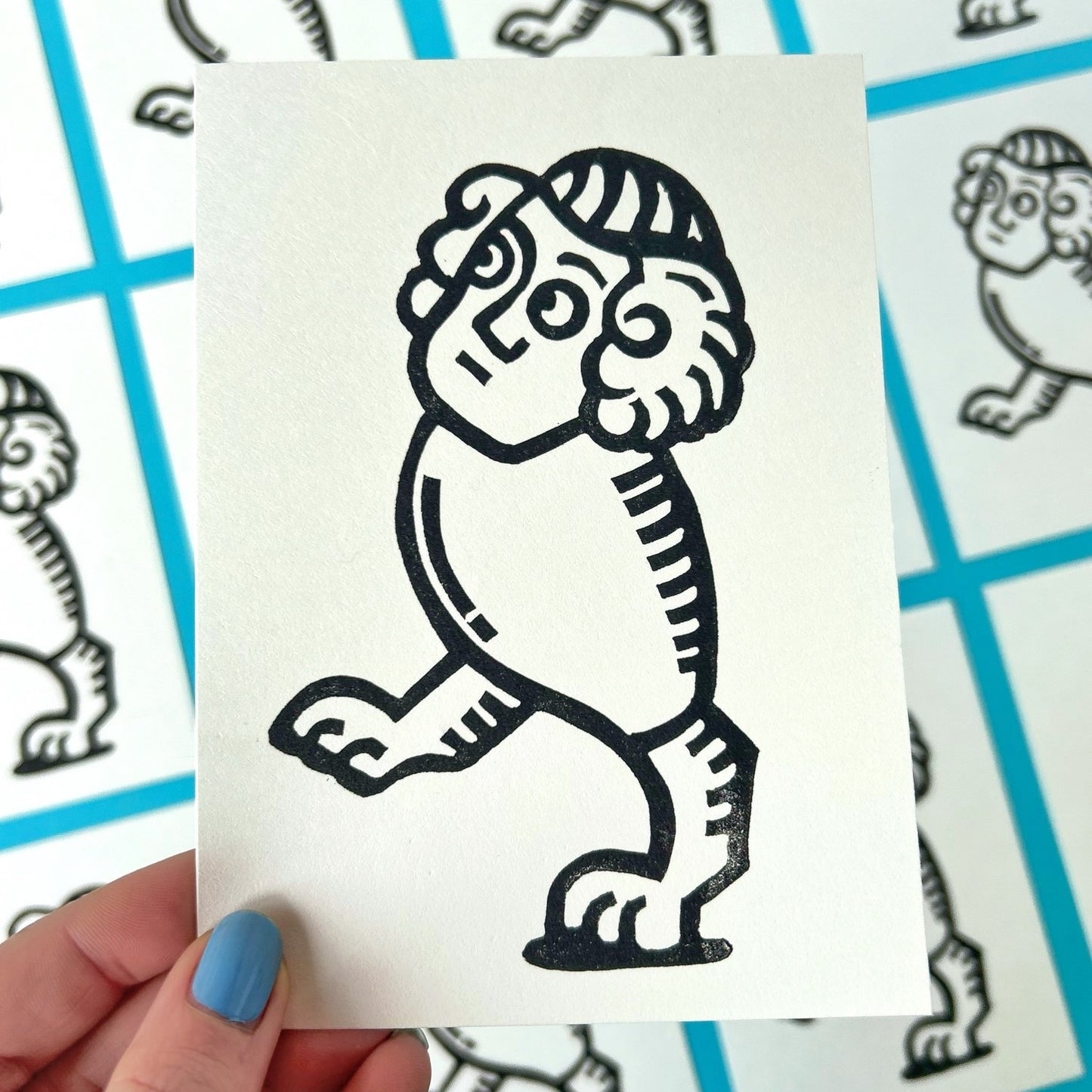 Thigh Guy Medieval Lino Print
