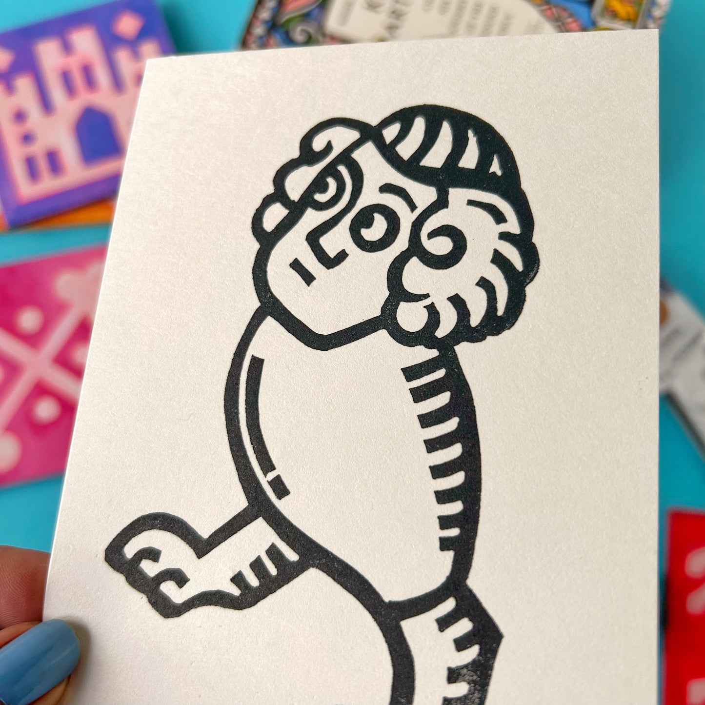 Thigh Guy Medieval Lino Print