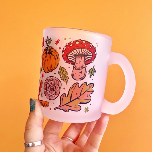 SECONDS Frosted Glass Autumn Mug