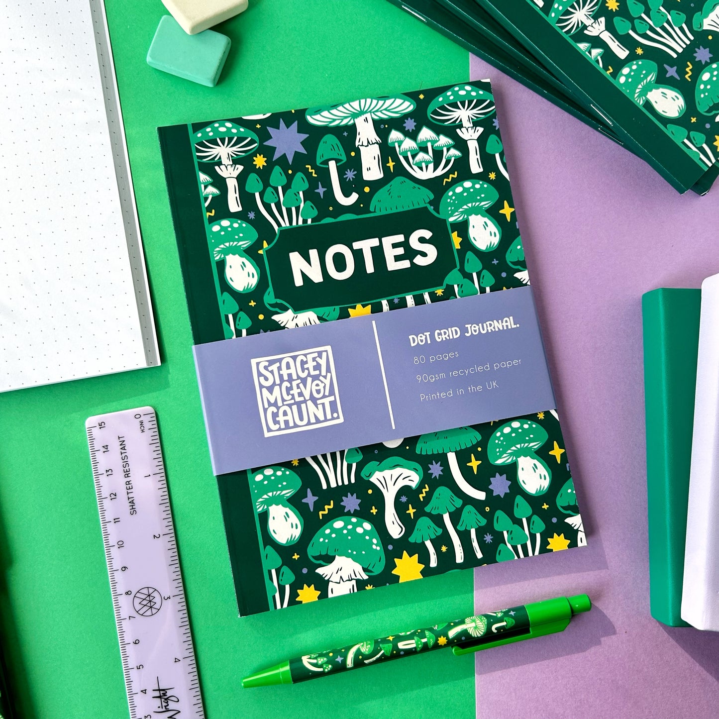 Green Mushroom Notebook