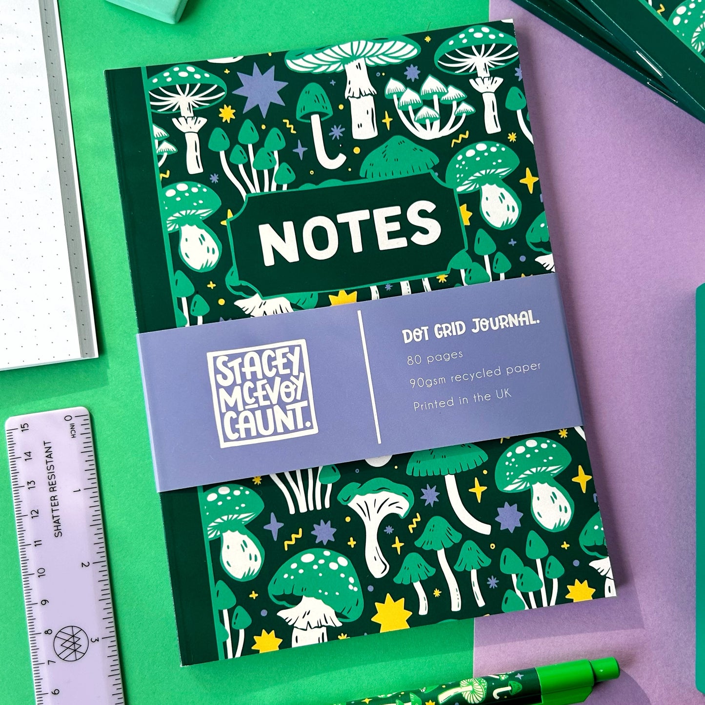 Green Mushroom Notebook