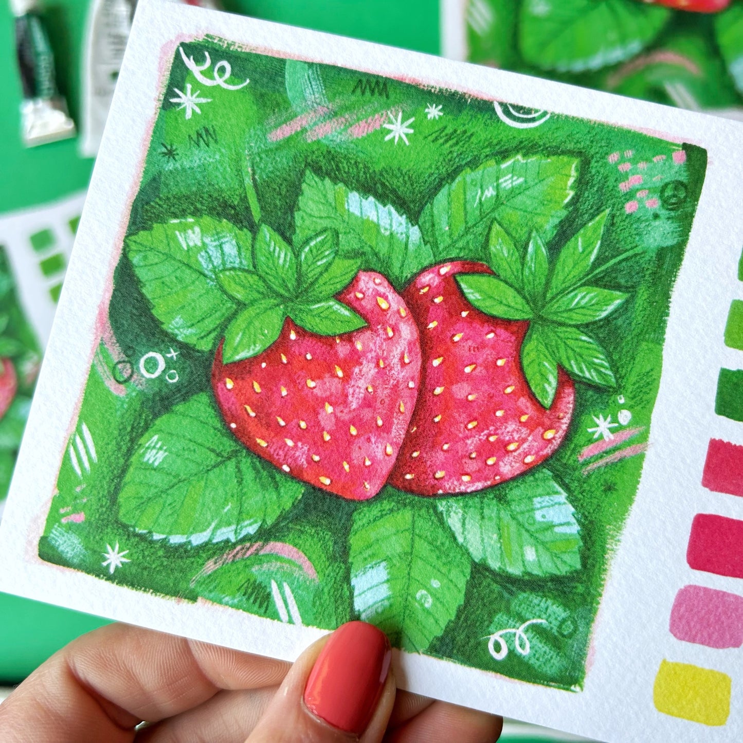 Strawberry Postcard