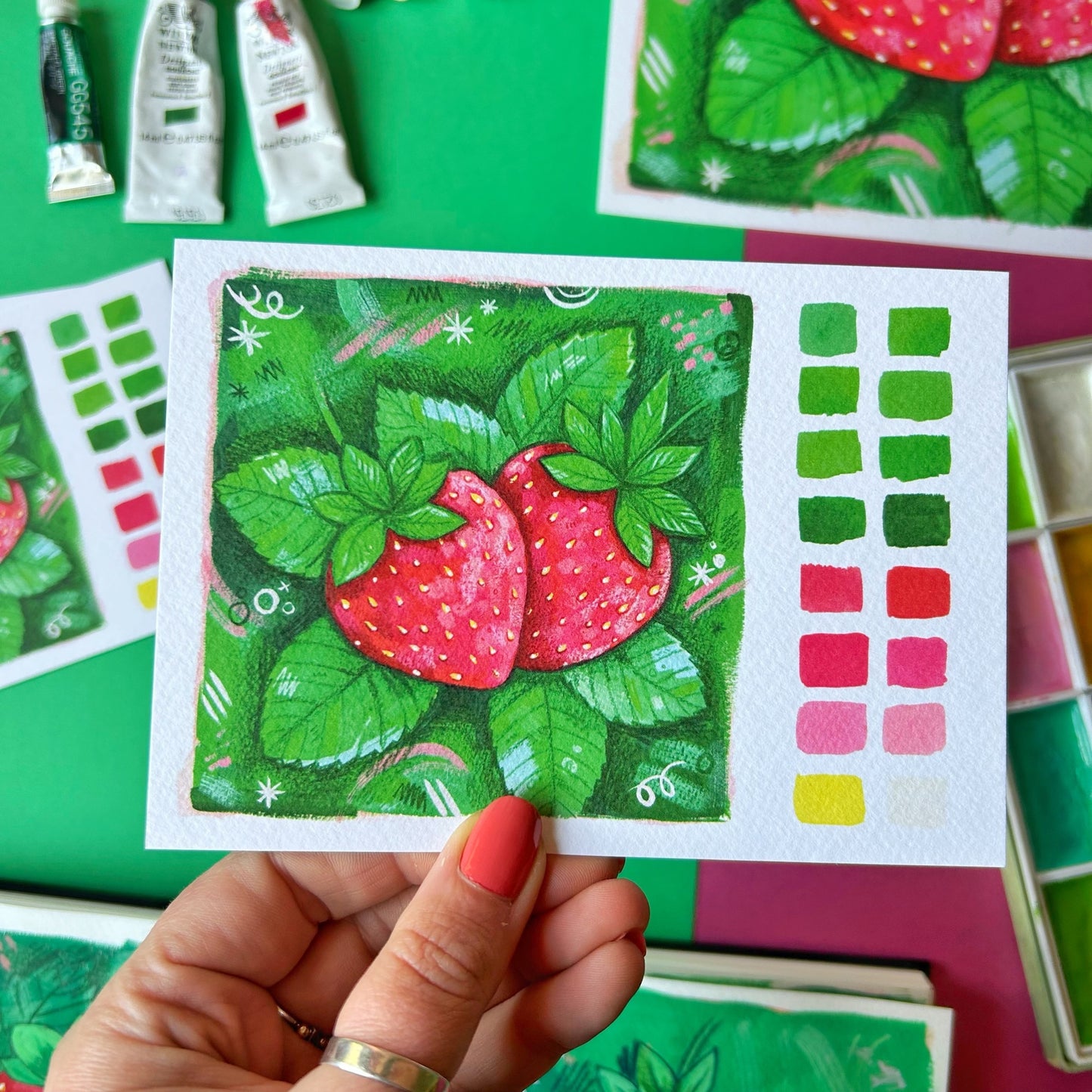 Strawberry Postcard