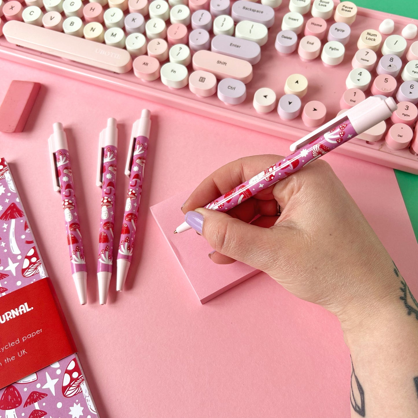 Pink Mushroom Pen