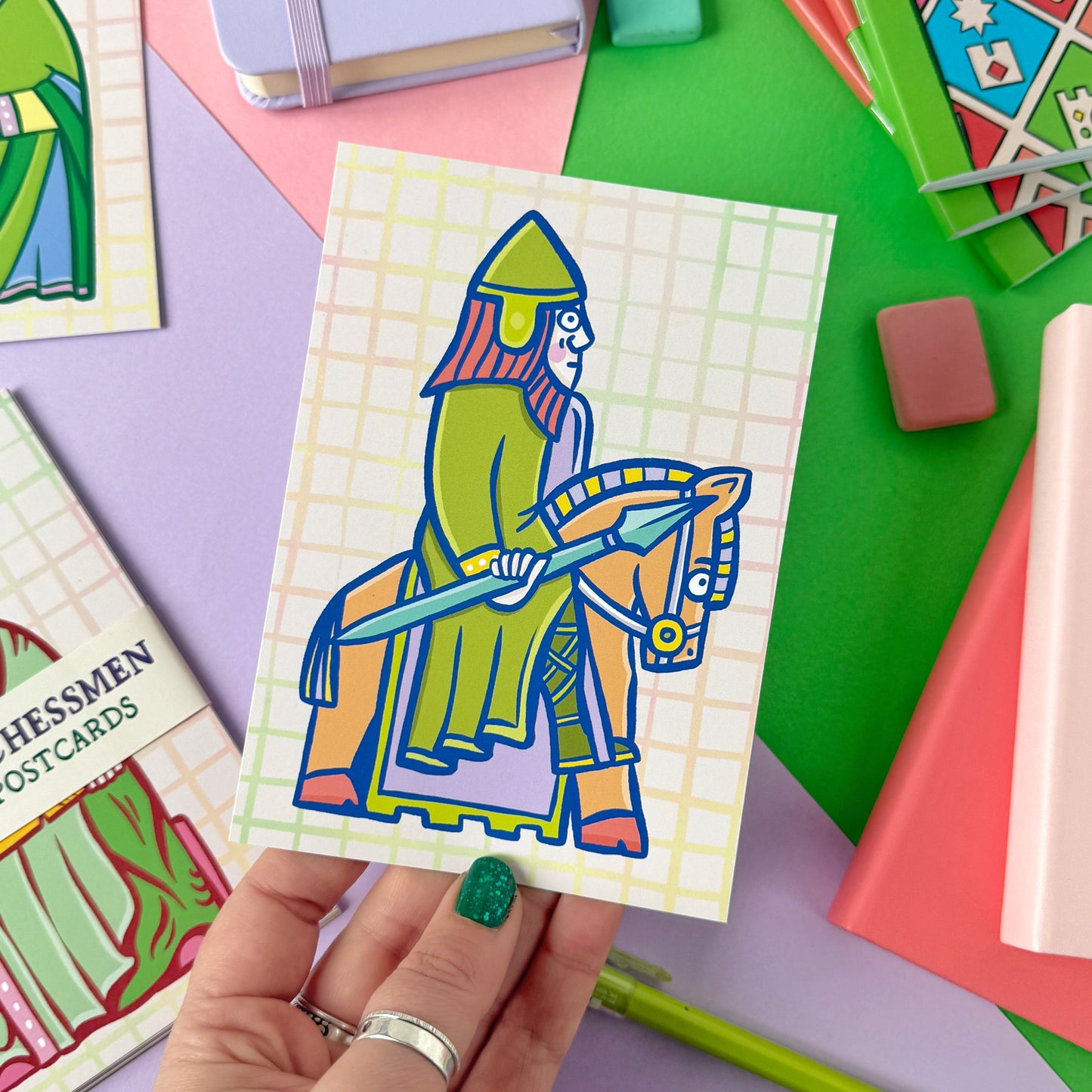 Knight Lewis Chessmen Postcard