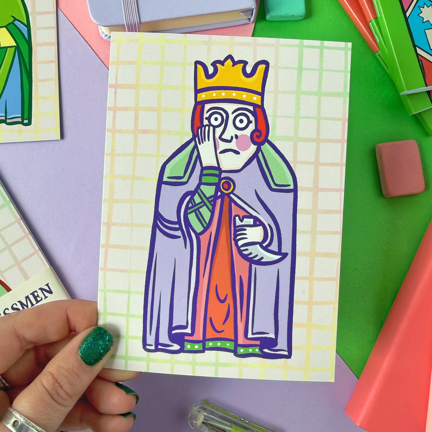 Queen Lewis Chessmen Postcard