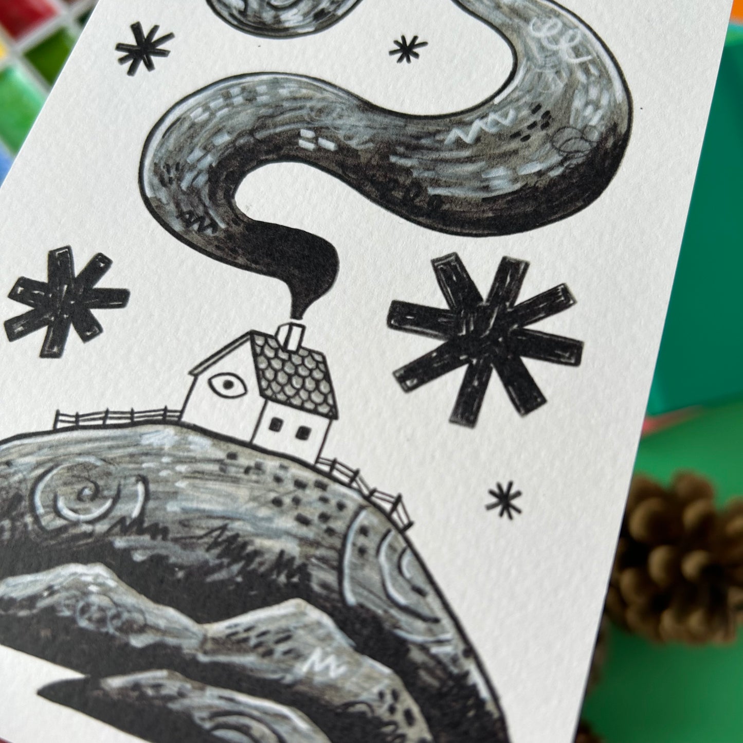 All Seeing Cottage Postcard
