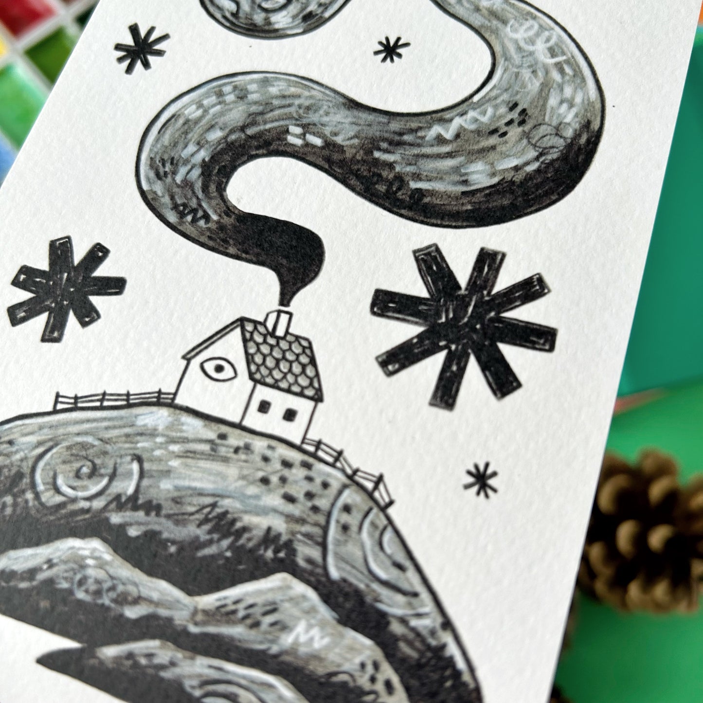 All Seeing Cottage Postcard