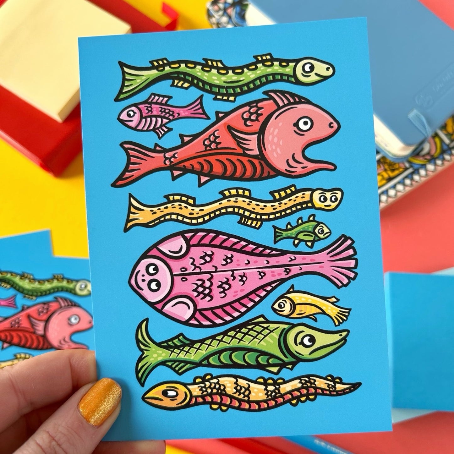 Weird Fish Medieval Marginalia Postcard