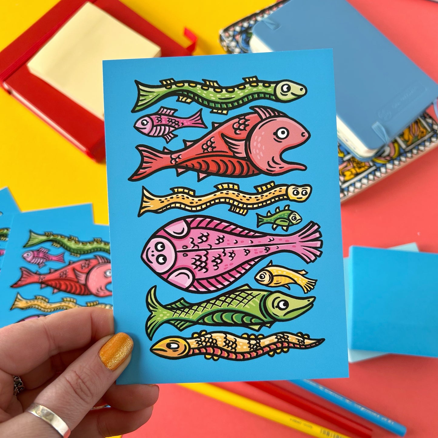 Weird Fish Medieval Marginalia Postcard