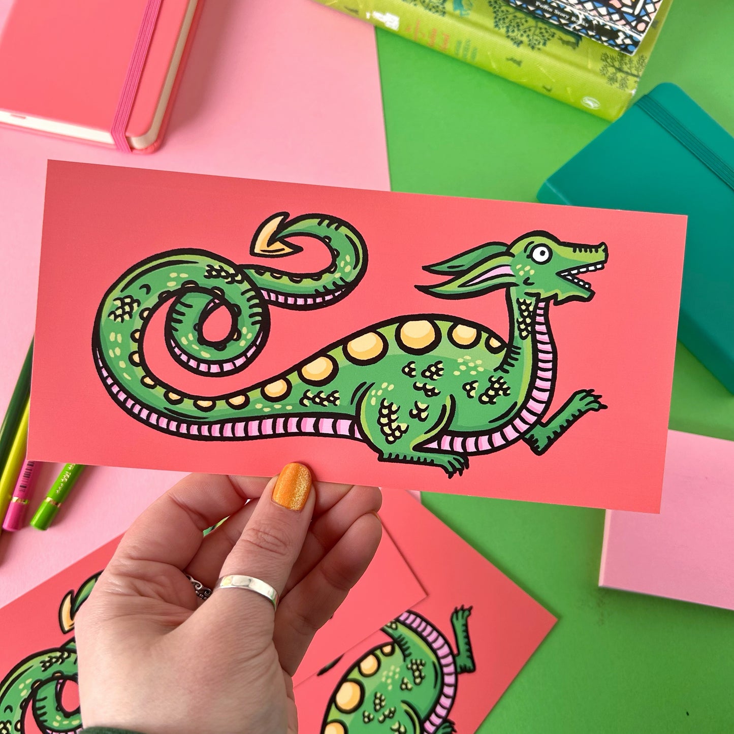 Dragon Medieval Marginalia Postcard