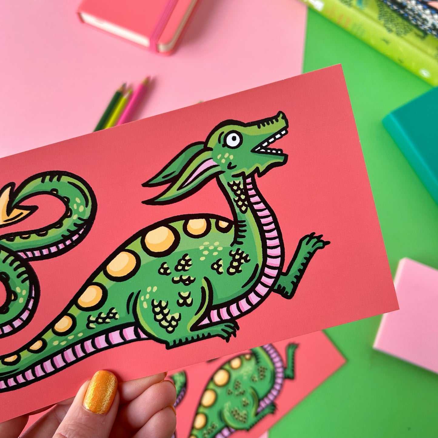 Dragon Medieval Marginalia Postcard