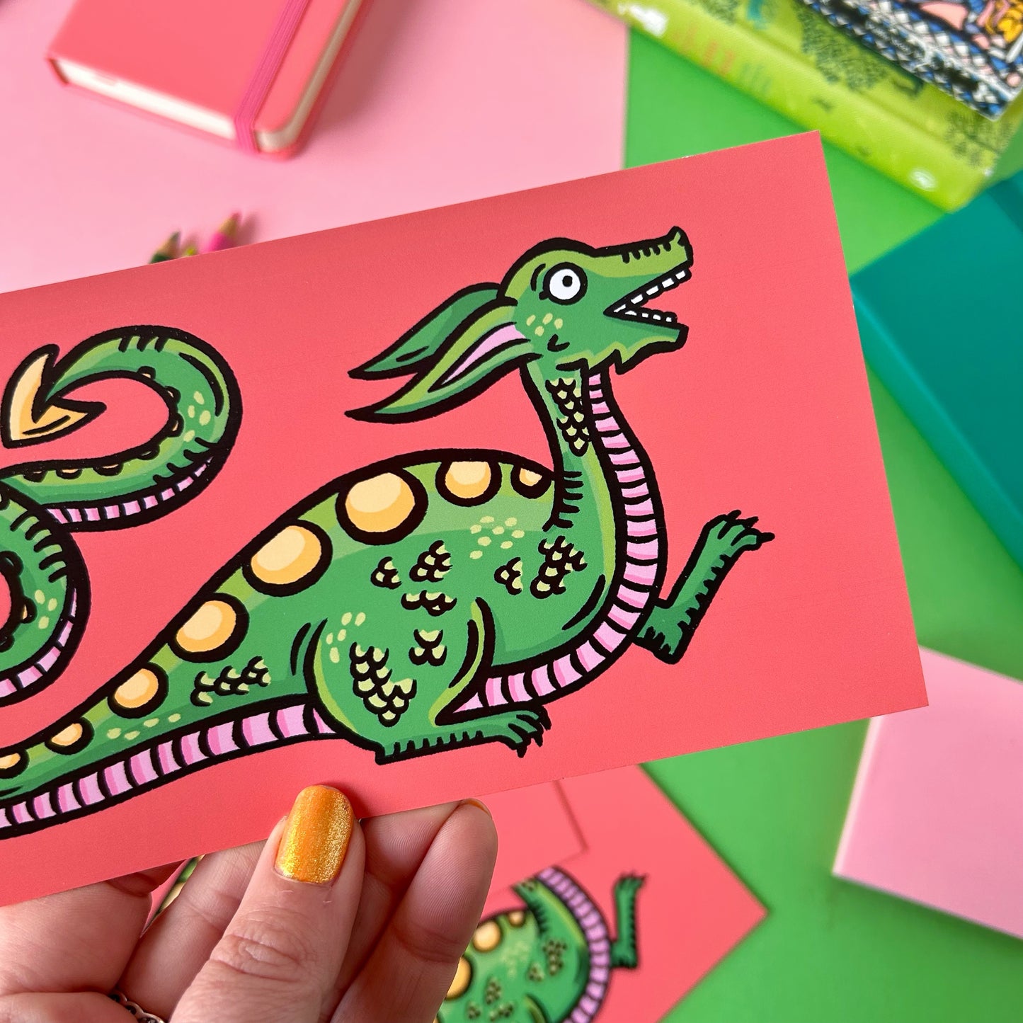 Dragon Medieval Marginalia Postcard