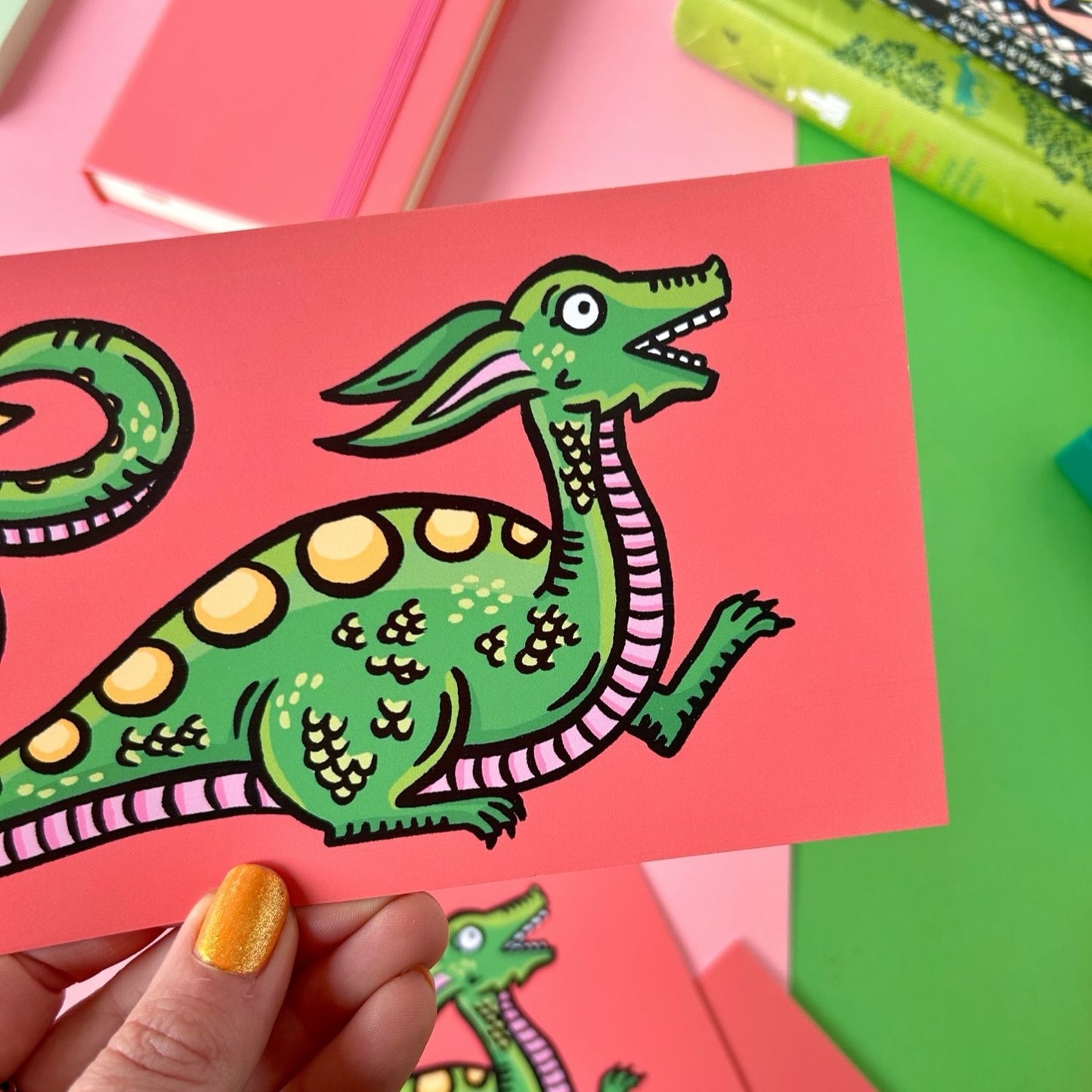 Dragon Medieval Marginalia Postcard