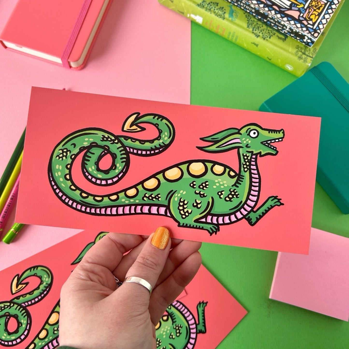 Dragon Medieval Marginalia Postcard