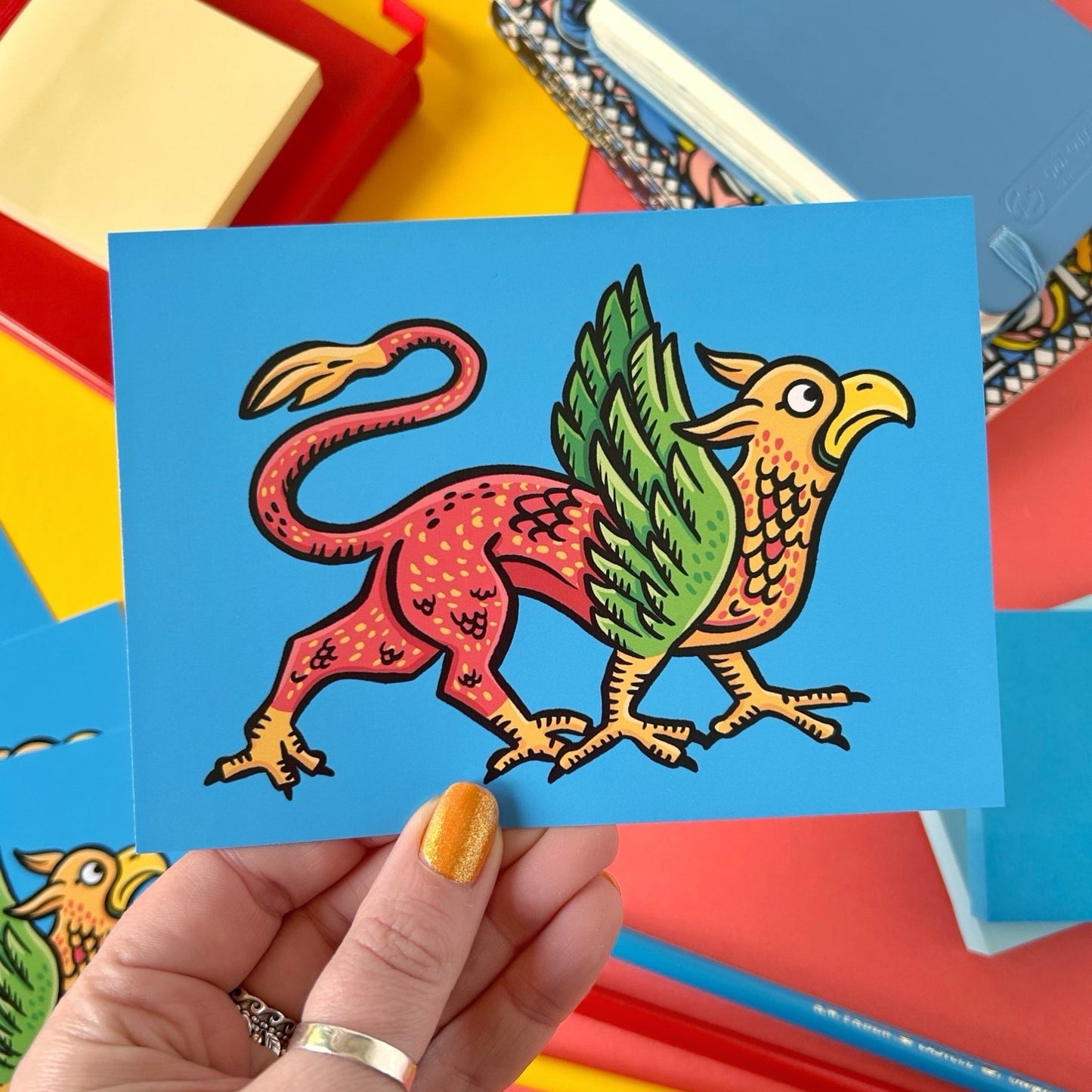 Griffin Medieval Marginalia Postcard