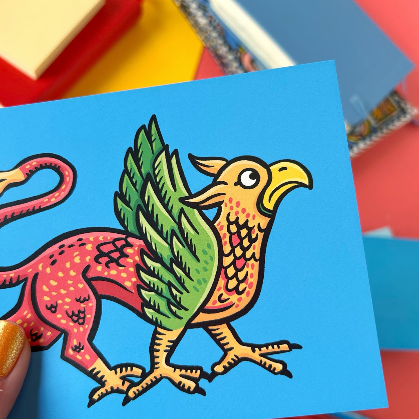 Griffin Medieval Marginalia Postcard