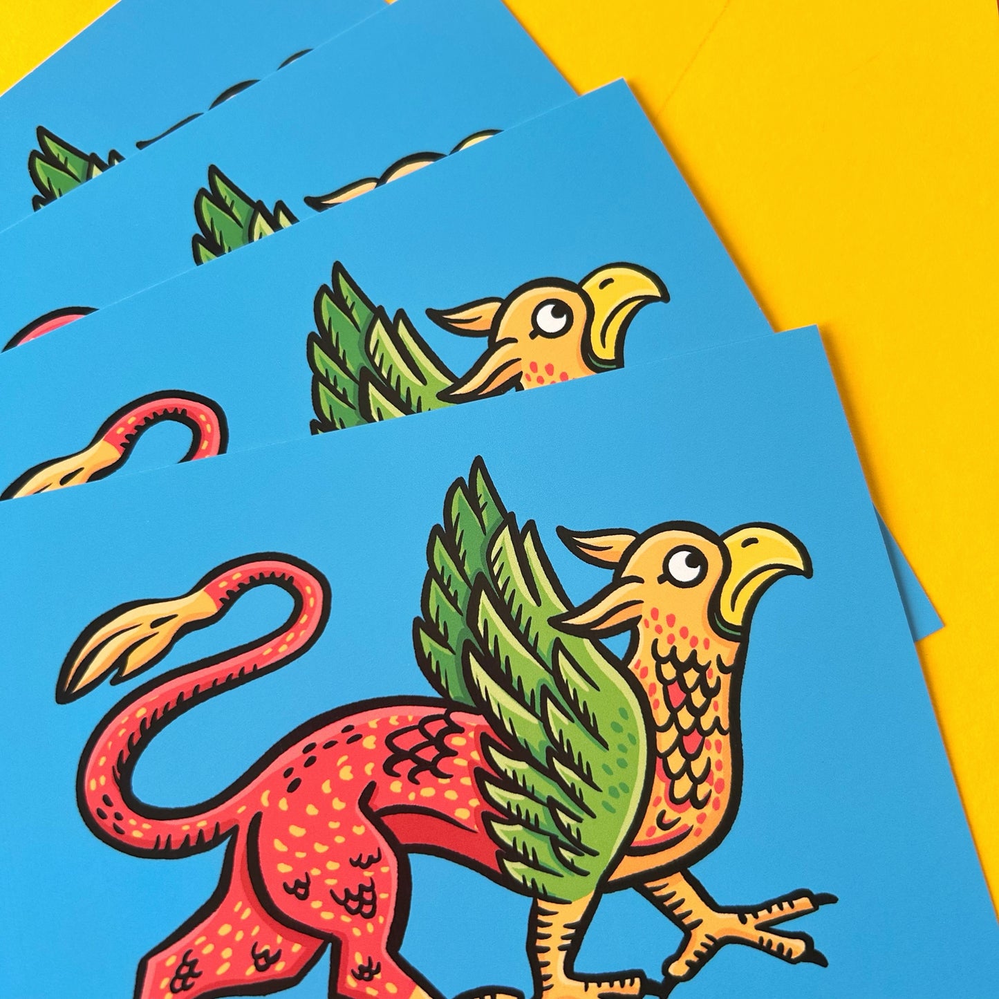 Griffin Medieval Marginalia Postcard