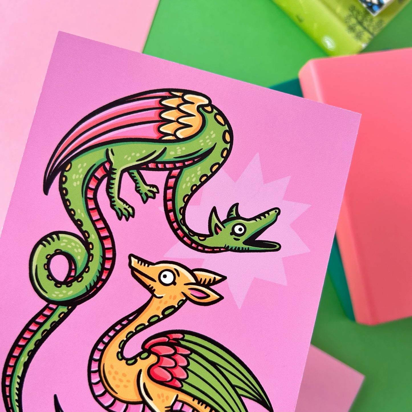 Dragons Medieval Marginalia Postcard