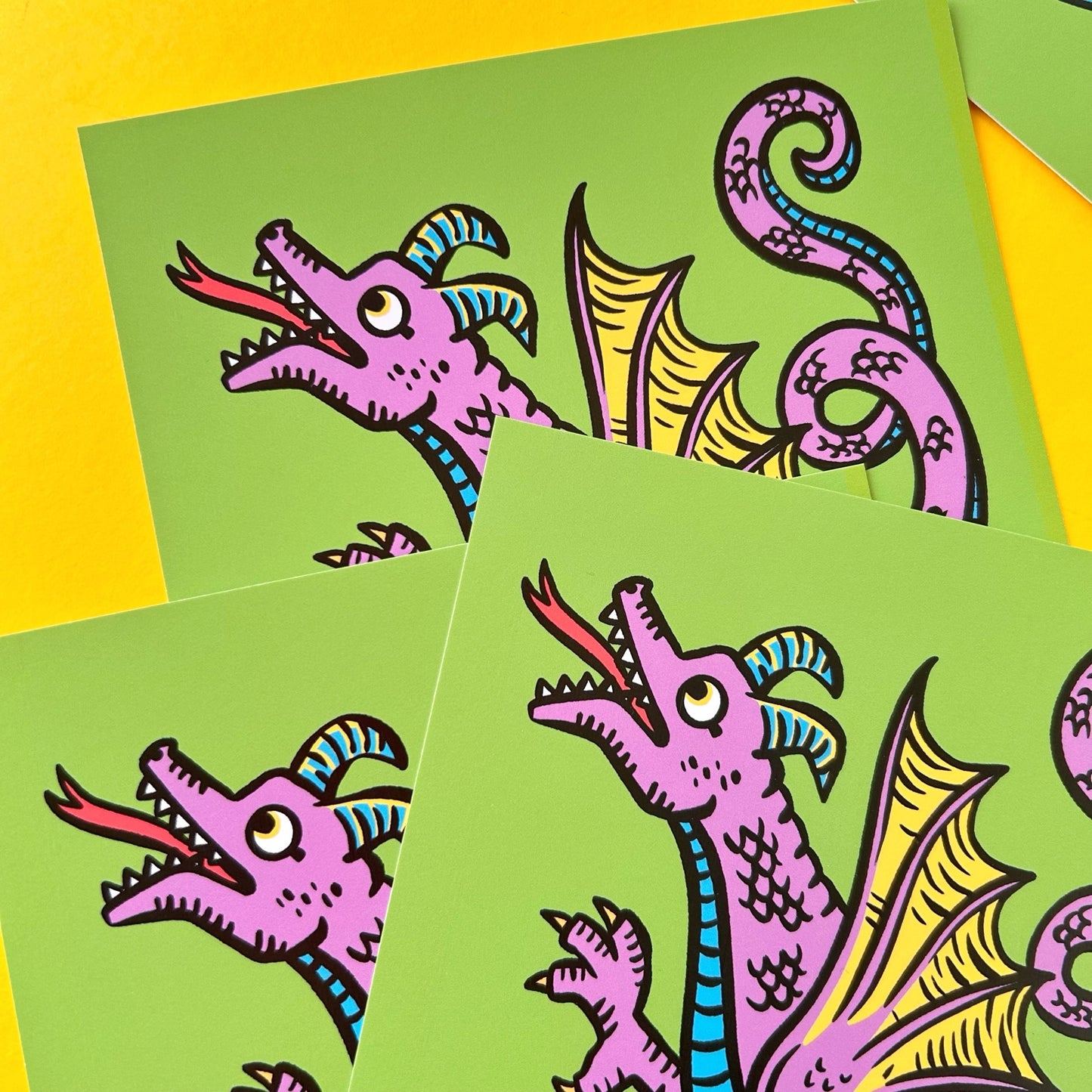 Purple Dragon Medieval Marginalia Postcard