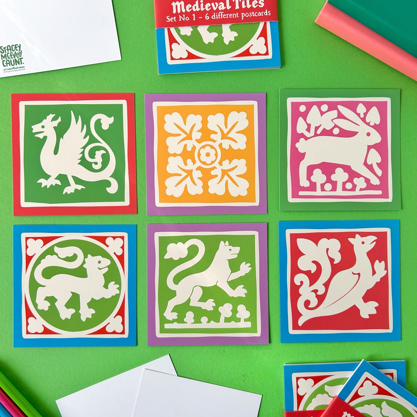 Medieval Tiles Postcard Set No.1