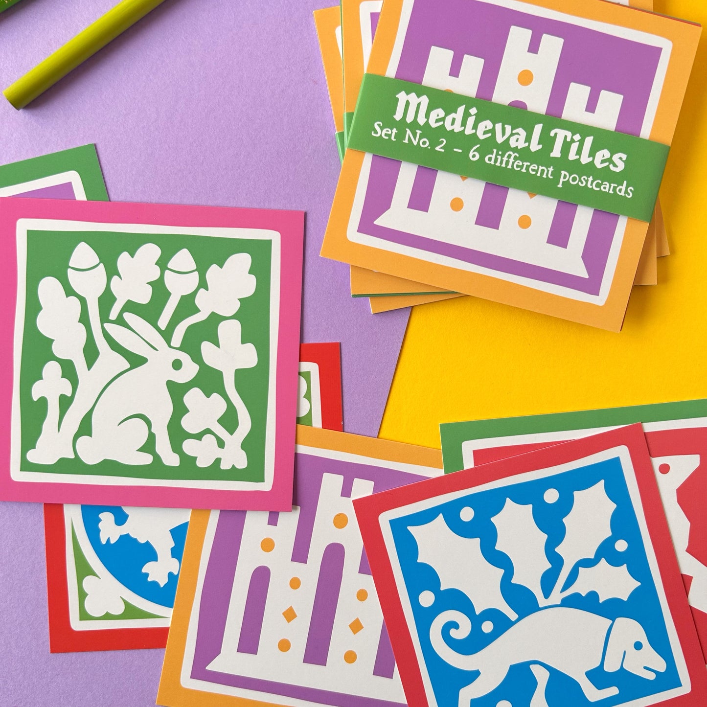 Medieval Tiles Postcard Set No.2
