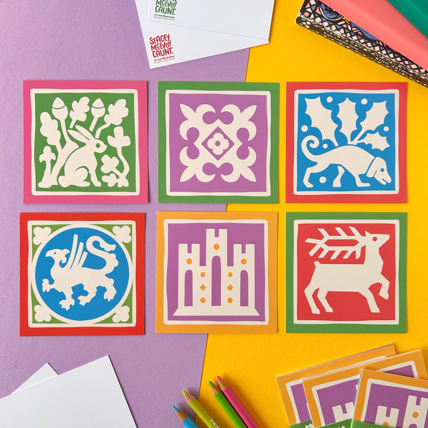 Medieval Tiles Postcard Set No.2