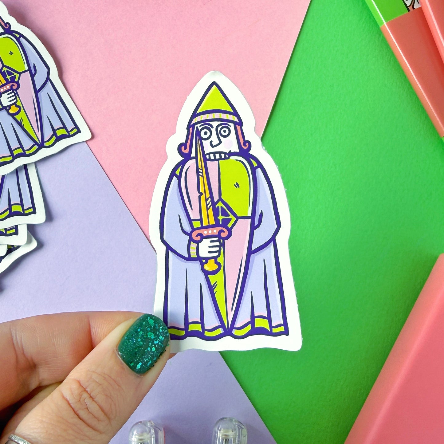 Berserker Rook Lewis Chessmen Vinyl Sticker
