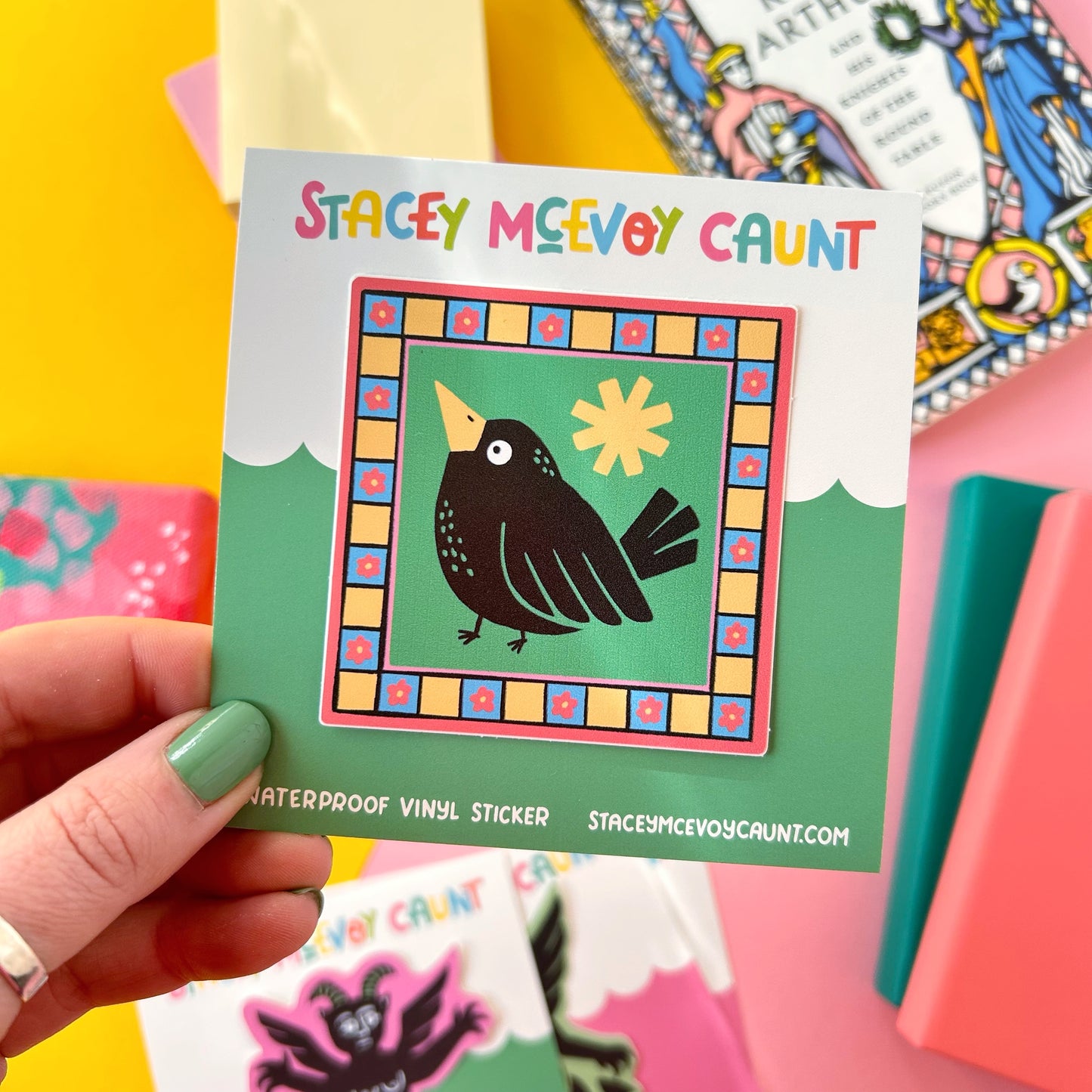 Blackbird and Star Sticker