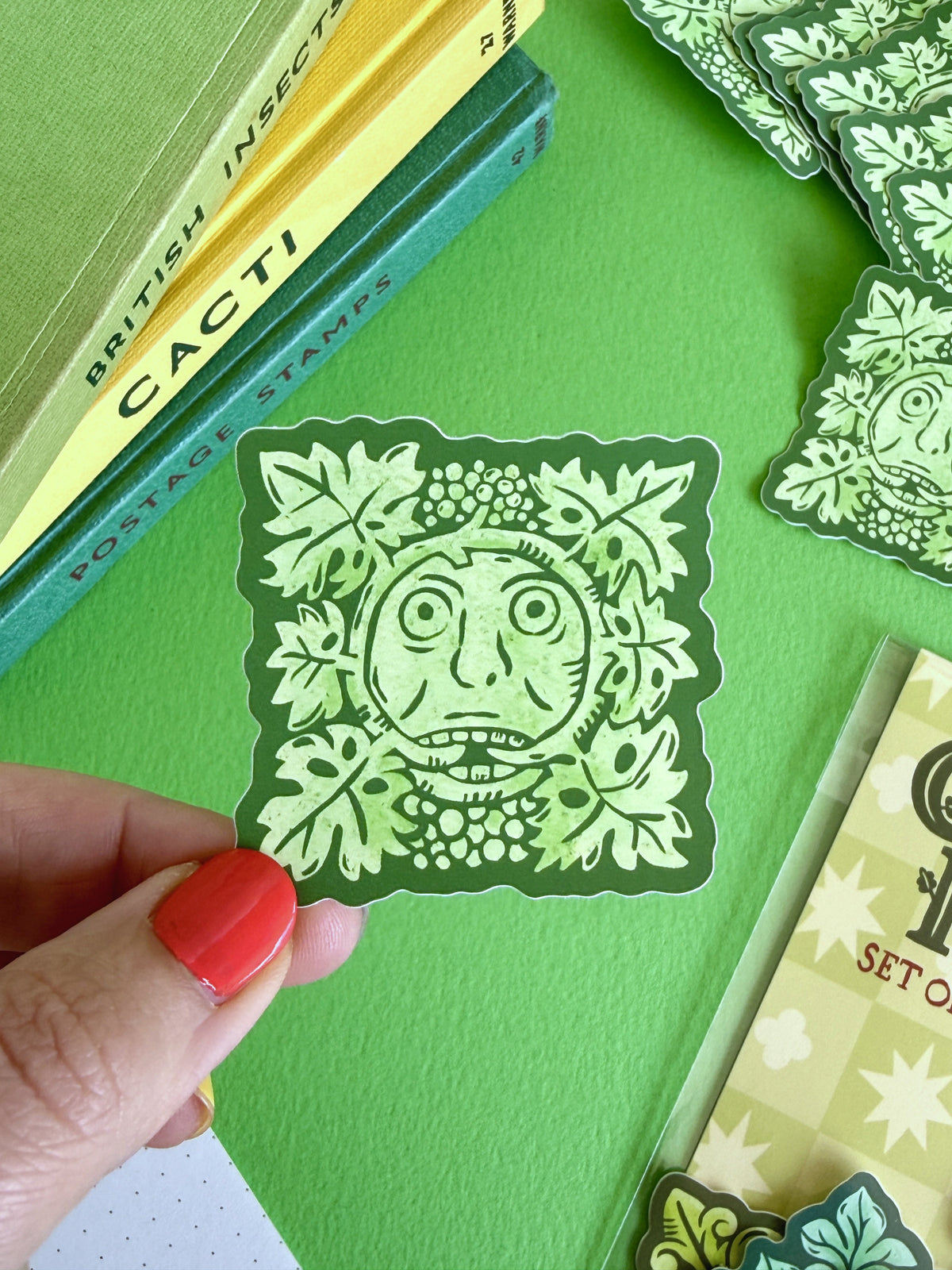 Green Man 03 Sticker