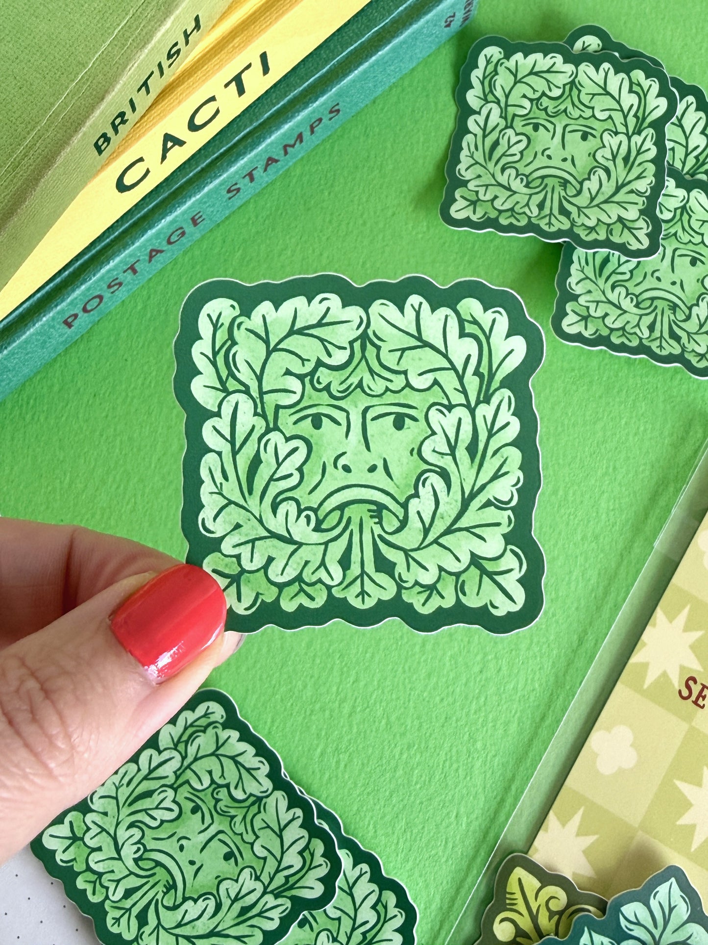 Green Man 05 Sticker